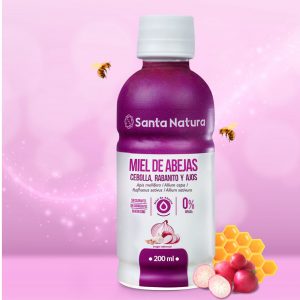 MIEL DE ABEJAS, CEBOLLA, RABANITO Y AJOS 200g SANTA NATURA-TIENDA BIOCENTRO LIMA PERÚ